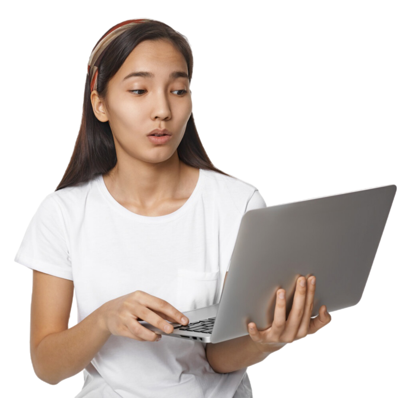 Girl with laptop